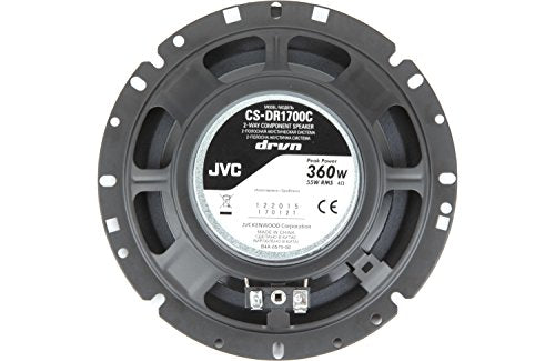JVC CS-DR1700C DRVN 360 Watt Series Component Car Stereo Speaker Kit -2-Way Separates, Carbon Mica Cone and Hybrid Surround, 2-6.75 JVC CS-DR1700C DRVN 360 Watt Series Component Car Stereo Speaker Kit -2-Way Separates, Carbon Mica Cone and Hybrid Surround, 2-6.75